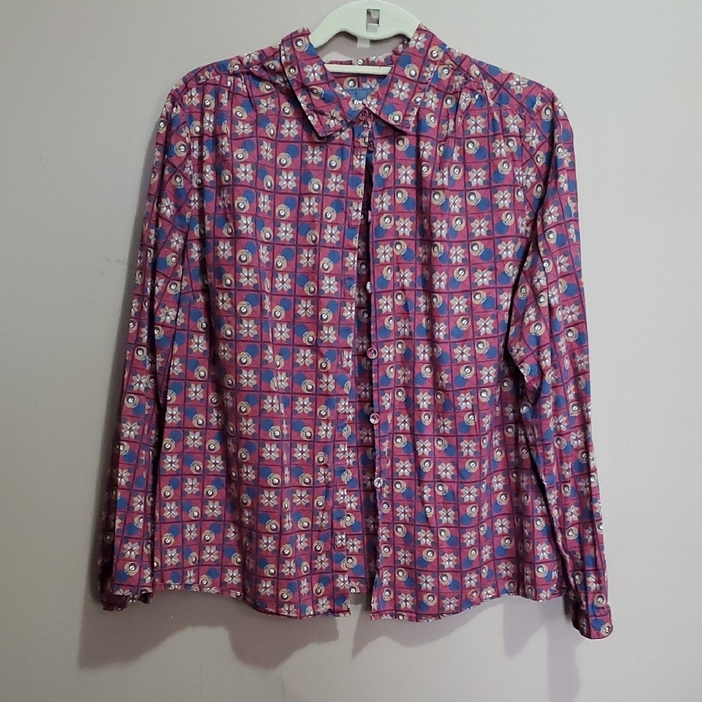 Tradition Country Collection Multicolor Patterned Shirt Size 16